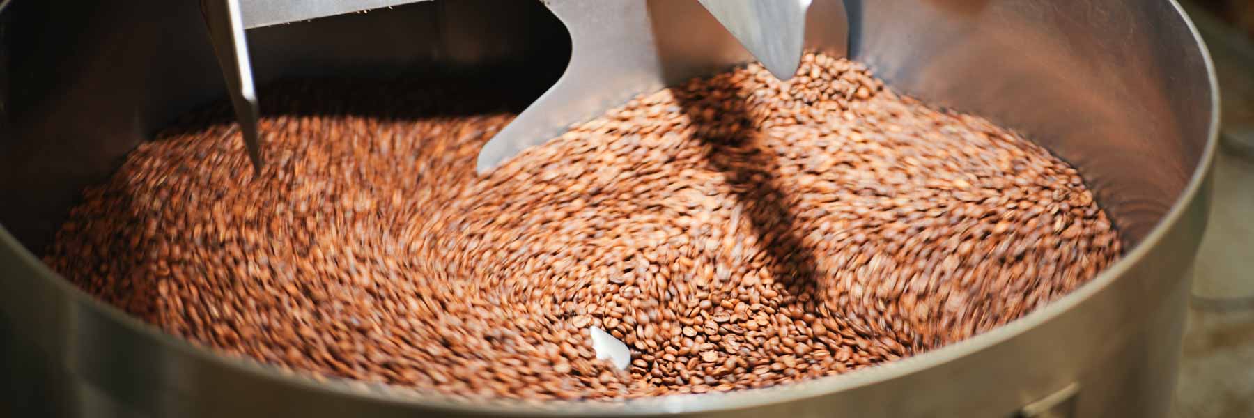 Espresso coffee beans roasting