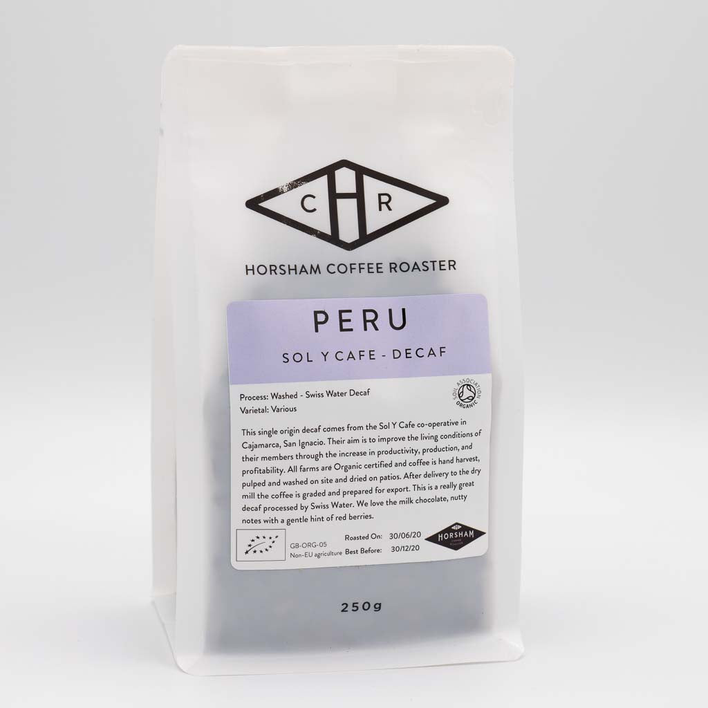 Peru Organic Decaf Coffee low caffeine