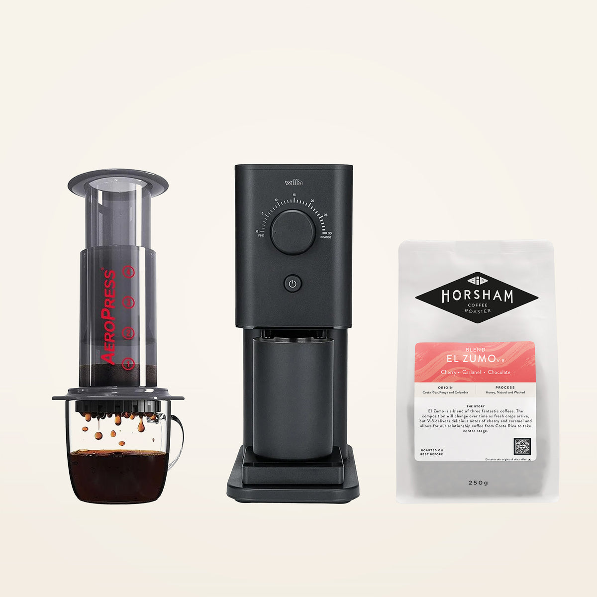 AeroPress & Wilfa Zense Grinder Bundle