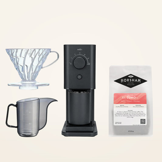 V60 Pour Over Coffee Set with Wilfa Zense Grinder