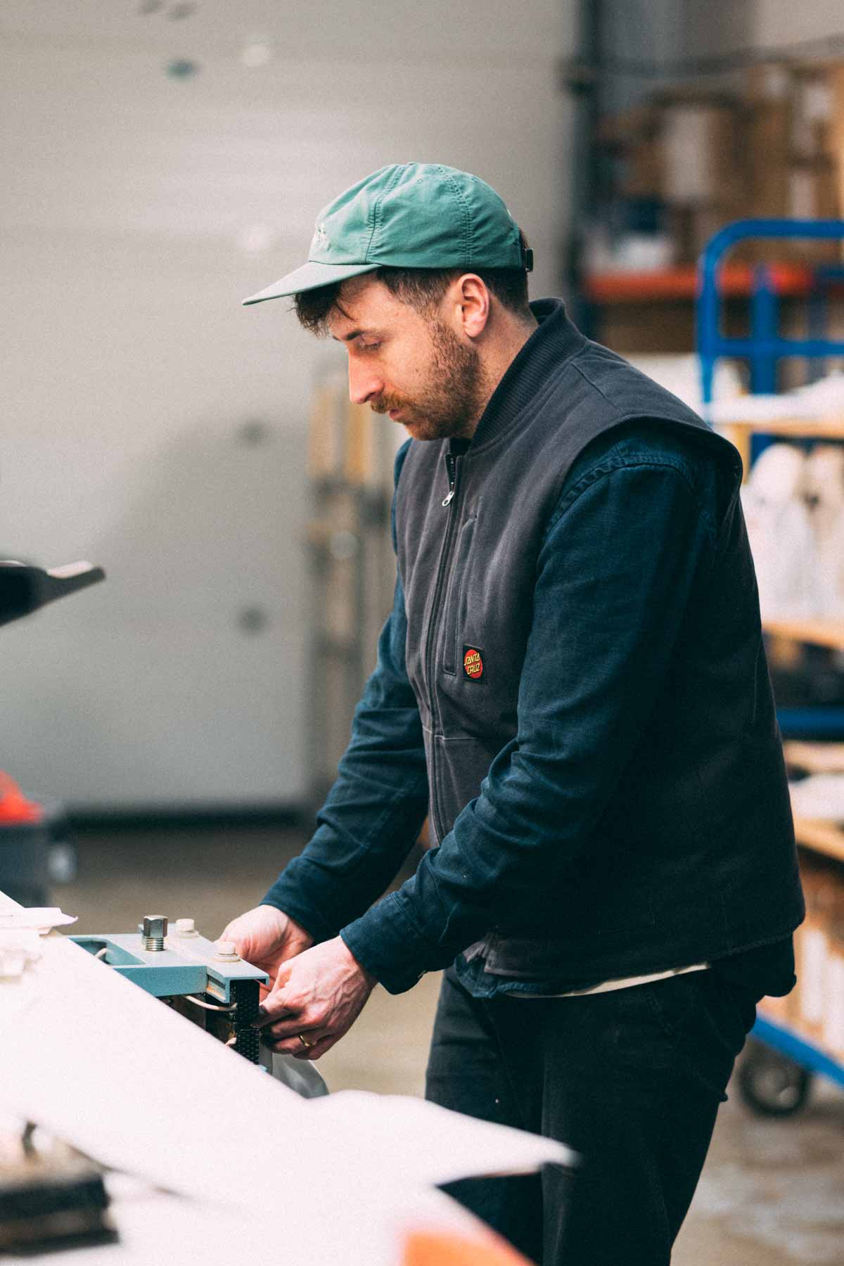 Jordan bagging coffee